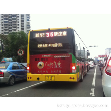 P10 Yellow Color Programmable Bus Scrolling LED Sign (front/rear window)